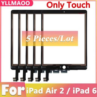 5 Pcs NEW For iPad Air 2 iPad 6 A1566 A1567 Touch Screen Digitizer Front Glass Touch Panel Replacement Parts