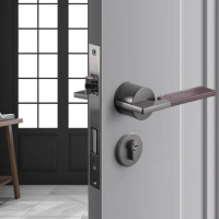 Light Luxury Zinc Alloy Security Door Lock Bedroom Silent Door Handle Indoor High Quality Lockset Furniture Hardware Accessories