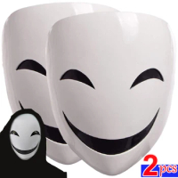 Cosplay Kagetane Hiruko Burakku Buretto Full Face Anime Black Bullet Smile Mask Facepiece Headgear Masks Halloween Props