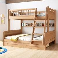 【免運】 美雅閣| 北歐全實木兒童床櫸木上下床子母床簡約成年高低床上下鋪木床雙層