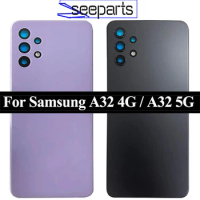 For Samsung A32 5G A326B Back Battery Glass Cover Rear Door Housing Replacement For Samsung A32 4G A325F Battery Cover With Lens