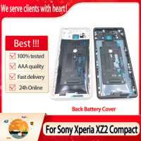Original Housing For Sony Xperia XZ2 Compact Back Battery Cover Rear Door Case With Camera Lens Middle frame Replacement