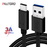 Palltoro 3A USB 3.0 Type C Cable USBC Data Charging Cord USB3.0 Type-c Cable For Samsung Note 9 8 S9 One plus 6 5t USB-C Charger