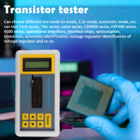 Integrated Circuit IC Tester Meter Maintenance Tester w/LCD Digital Display PNP NPN Transistor Automatic Detector