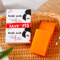 1pcs 65g Kojie San Skin Lightening Soap Handmade Whitening Soap Bleaching Kojic Acid Glycerin Soap Deep Cleaning Brighten Skin