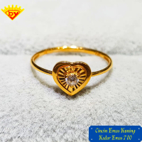 Cincin Emas Kuning Motif Love Hati Kadar Emas 700