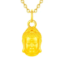 999 real gold pendants for women 24k pure gold jewelry 3d hard gold charms gold buddha pendant