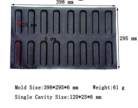 Eclair Baking Mold Perforated Fiberglass Silicone Food Grade