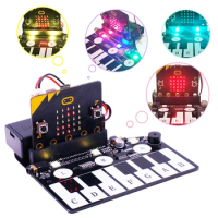 Microbit Expansion Board With Buzzer And Touch Buttons Electronic Piano Kit Play Music Educational Programmable Toy For Kids