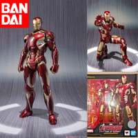 Bandai S.h.figuarts Marvel The Avengers Iron Man Model Mk45 Anime Action Figure Collectible Model Toy Children's Holiday Gift