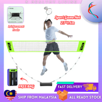 Portable Badminton Net Set with Stand Carry Bag Convenient Folding Volleyball Tennis Badminton Net J