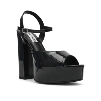 【steve madden】厚底素面魚口高跟鞋 TANDEM(鏡黑)