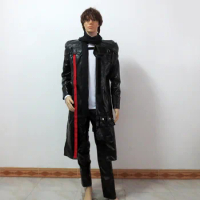 Guilty Crown Shu Ouma Black Battle Christmas Party Halloween Uniform Outfit Cosplay Costume Customize Any Size