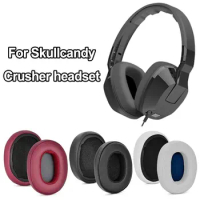 1Pair Replacement Ear Pads Cushion for Skullcandy Crusher Wireless/Crusher ANC/Hesh3 Soft Protein Leather Ear Cushion Earmuffs
