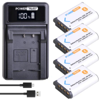 4Pc NP-BX1 Battery + New LED USB Charger For Sony DSC-RX100 DSC-WX500 IV HX300 WX300 HDR-AS15 X3000R MV1 AS30V HDR-AS300 ZV1 log