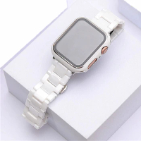 Case+Ceramics Strap For Apple Watch Ultra 9 8 7 Band 6 SE 49mm 45mm 41mm 44mm 40mm iWatch 5 4 Bracelet Applewatch 3 42mm 38mm