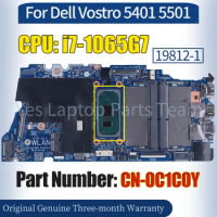 19812-1 For Dell Vostro 5401 5501 Laptop Mainboard CN-0C1C0Y SRG0N i7-1065G7 100％ Tested Notebook Motherboard