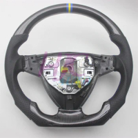 Replacement For SAAB 93 9-3 95 9-5 Leather Real Carbon Fiber Steering Wheel