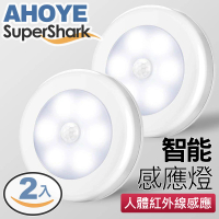 美國SuperShark 智能6LED磁吸式感應燈 正白光(電池式)