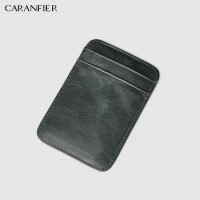 CARANFIER Mens Wallets Long Holder Bags PU Leather Purse Ultra-thin Women Purses Unisex Credit Card Men Business Wallet