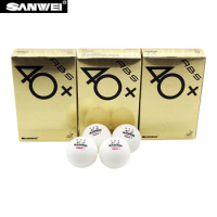 SANWEI ABS PRO 3-Star 40+ Table Tennis Balls 6pcs/box New Material ITTF Approved Seamed Ping Pong Balls for Competition Training