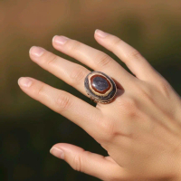 BATU AKIK MOTIF MATA SULAIMAN MATA  DEWA / EYE AGATE kalung giok Pendant legi ketumbar