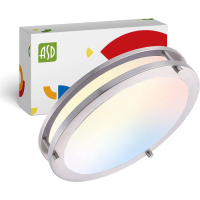 ไฟ LED ติดผนัง 12 นิ้ว, ASD, ติดตั้งใกล้เพดาน, 20W, 100-277V, 1600LM, แสงสีขาว, 3000K/4000K/5000K, ส