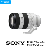 【SONY 索尼】SEL70200G2 FE 70-200mm F4 Macro G OSS Ⅱ 望遠變焦鏡頭(公司貨)