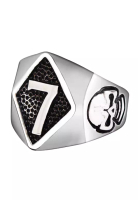 OPCHIC Men's Number 7 Skull Ring