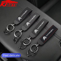 Mặt Dây Chuyền Móc Chìa Khóa Da Lộn Xe Hơi Citroen, Họa Tiết Carbon, Giá Đỡ Móc Chìa Khóa, Móc Khóa,