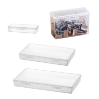 Clear Pencil Box Plastic Large Capacity Pencil Cases Boxes with Snap-tight Lid Office Supplies Storage Organizer Box