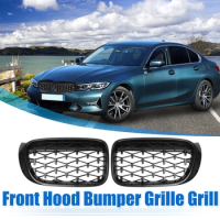 UXCELL 1 Pair Front Hood Bumper Grille Grill for BMW X3 F25 2014 2015 2016 2017 51117338571/51117338572
