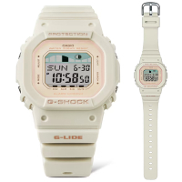 CASIO 卡西歐 G-SHOCK 潮汐月相 纖薄衝浪電子錶-米白 GLX-S5600-7