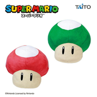 TAITO 絨毛玩偶 超級瑪利歐 特大絨毛抱枕 2款可選擇 (超級蘑菇/1UP蘑菇) 【鯊玩具】