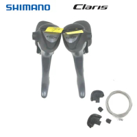 Shimano Claris ST-2400 STI Shifter Lever Set 2x8 Speed Left / Right / Pair Shifters Levers Road Bike w/ Original Shift Cables