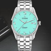 TITONI 梅花錶 新空中霸王系列 機械腕錶 TIFFANY藍 83908S-691