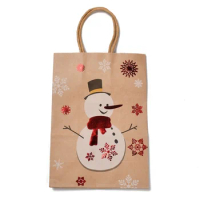 36Pcs Christmas Theme Rectangle Paper Bags with Handles for Gift Bags and Shopping Bags