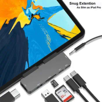 USB C HUB For iPad Pro 2020 2018 type c to HDMI dongle USB Hub USB 3.1 to Audio Jack USB 3.0 SD/TF Docking station USB splitter