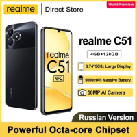 realme C51 Mobile Phones 50MP AI Camera 33W SUPERVOOC Charge 6.74'' 90Hz Display 5000mAh Battery Powerful Octa-core Processor