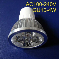 High quality GU10 led 4w LED spotlight, GU10 high power led 4w spotlights,GU10 4w led lights free shipping 2pcs/lot