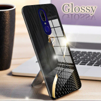 Ốp Điện Thoại, Cho OPPO F11 Pro A9 A9X, Đầu Rồng Vàng Và Họa Tiết Vân Gỗ Đen, Ốp Kính Bóng Sành Điệu