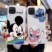Minnie Mickey Mouse for Samsung Galaxy A12 M12 A M 12 a12 Phone Case Funda Cover Transparent Siling BackLucky Duck Donald Stitch