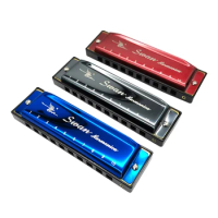 10 Holes Blues Harmonica Diatonic Gift Mouth Harp Available in Three Colors Beginners Adults Professional Players Instruments