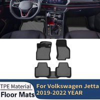 For Volkswagen Jetta MK6 MK7 2010-2023 Auto Car Floor Mats All-Weather TPE Foot Mats Odorless Pad Tray Mat Interior Accessories