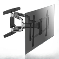 Ultra-thin TV telescopic rotary rack aluminum alloy is suitable for Xiaomi Sony Samsung Huawei 37-75 inch bracket.