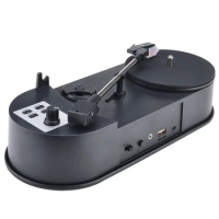 Portable Mini USB Vinyl Turntable LP Vinyl Record Audio Player 45PRM MP3 CD Players Converter Stereo With Speaker