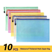 A4/A5/A6 Mesh Zipper Pouch Document Bag Children's puzzle piece storage bag  Zip File Folders