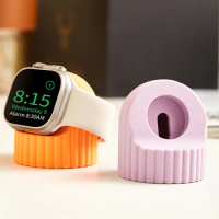 Charger Stand Mount Silicone Dock Holder for Apple Watch Series 9/8/7/6/5/4/3/2/1 45mm/44mm/42mm/40mm38mm Charge waterproof case