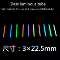 Edc glass night light tube tritium tube replacement non tritium tube finger gyro accessory DIY night light tube 1.5x22.5mm