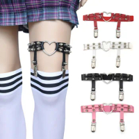 1PC Fashion Harajuku Sexy Lady Punk Gothic Leather Harness Tight Suspenders Strap Leg Ring Elastic Garter Belt Bondage Belt